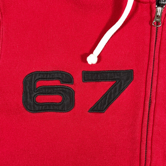 Vintage Polo Jeans Company Sweater Adult LARGE Red Ralph Lauren Hoodie 67 90s - Picture 5 of 11